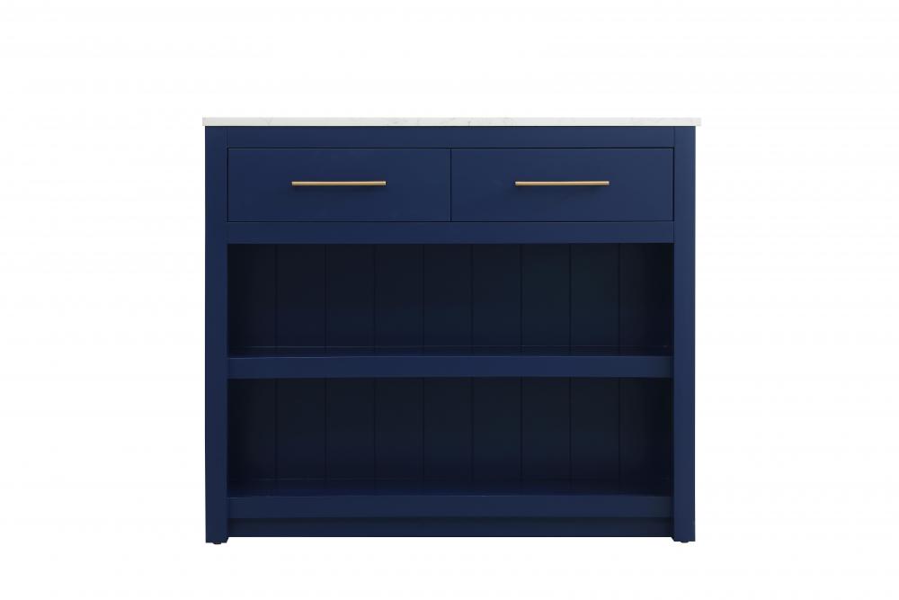 42 inch Kitchen Island in Blue