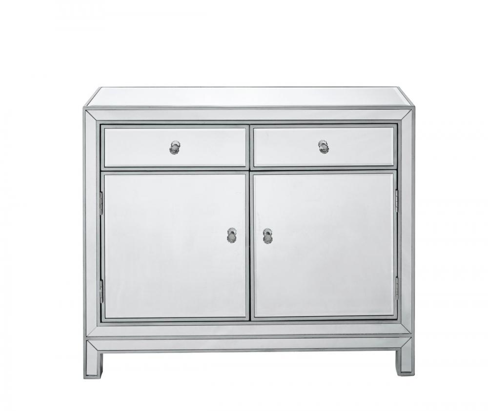 Nightstand 2 drawers 2 doors 38in. W x 12in. D x 32in. H in antique silver paint