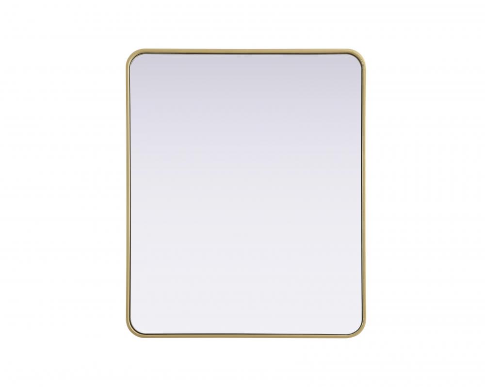 Contour Metal Rectangle Mirror 30x36 in Brass