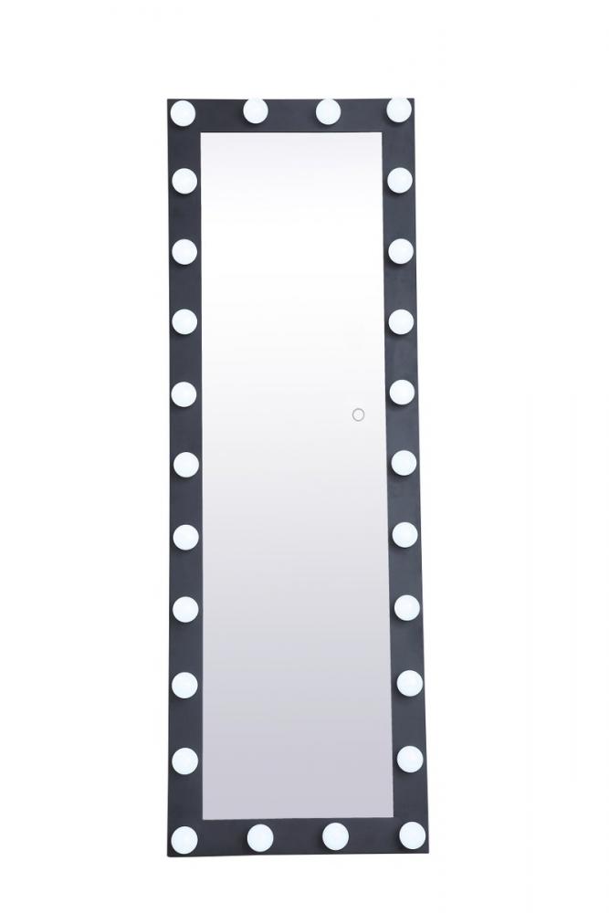 Brenda 24 inch by 71 inch plug in LED 5000K mirror in black