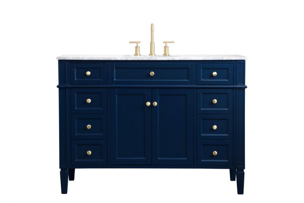 48 inch Single bathroom vanity in blue