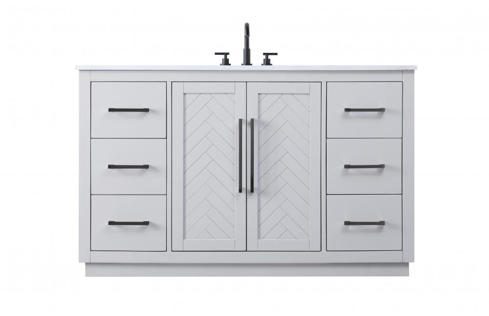 54 inch Single Bathroom Vanity in Grey