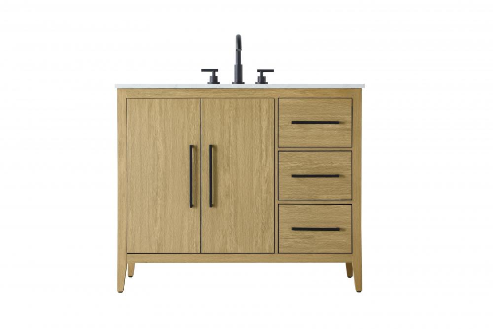 42 inch Single Bathroom Vanity in Honey Brown