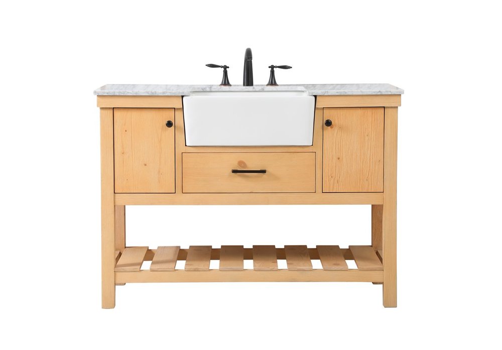 48 inch Single bathroom vanity in natural wood