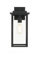 Elegant OD50126W15BK - Kaysen 7 inch Outdoor Wall Sconce in Black