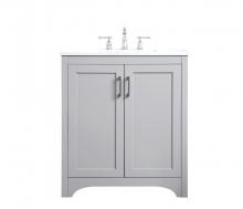 Elegant VF17030GR - 30 Inch Single Bathroom Vanity in Grey