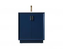 Elegant VF19630BL - 30 Inch SIngle Bathroom Vanity In Blue