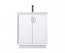 Elegant VF19630WH - 30 Inch SIngle Bathroom Vanity In White