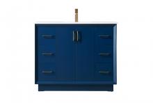 Elegant VF19642BL - 42 Inch SIngle Bathroom Vanity In Blue