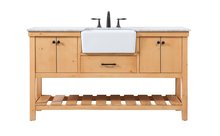 Elegant VF60160NW - 60 inch Single bathroom vanity in natural wood