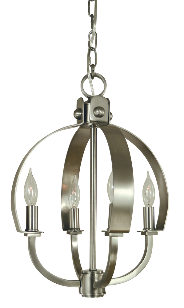 4-Light Brushed Nickel Luna Chandelier