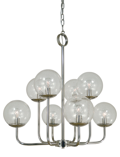 10-Light Polished Nickel Jupiter Chandelier