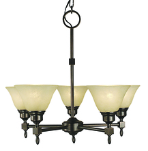 Framburg 2435 PN/WH - 5-Light Polished Nickel Taylor Dining Chandelier