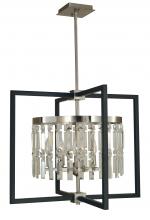 Framburg 5335 BN/MBLACK - 5-Light Brushed Nickel/Matte Black Hannah Chandelier