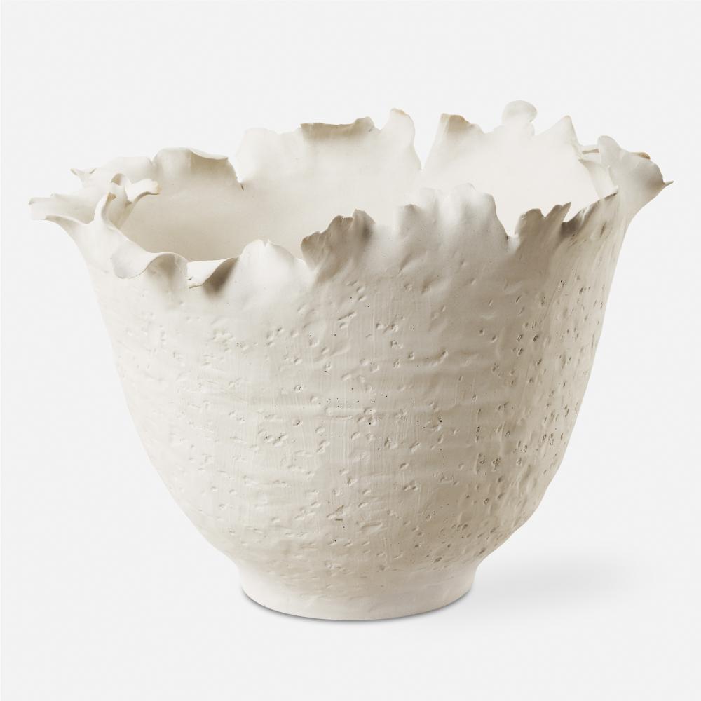 Uttermost Blossom Tall Off-white Bowl