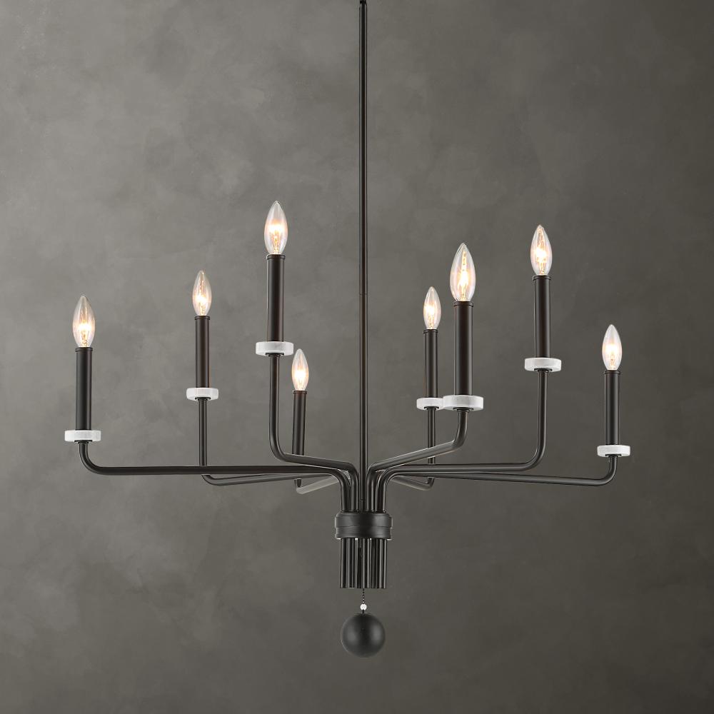 Uttermost Ebony Elegance 8 Light Chandelier