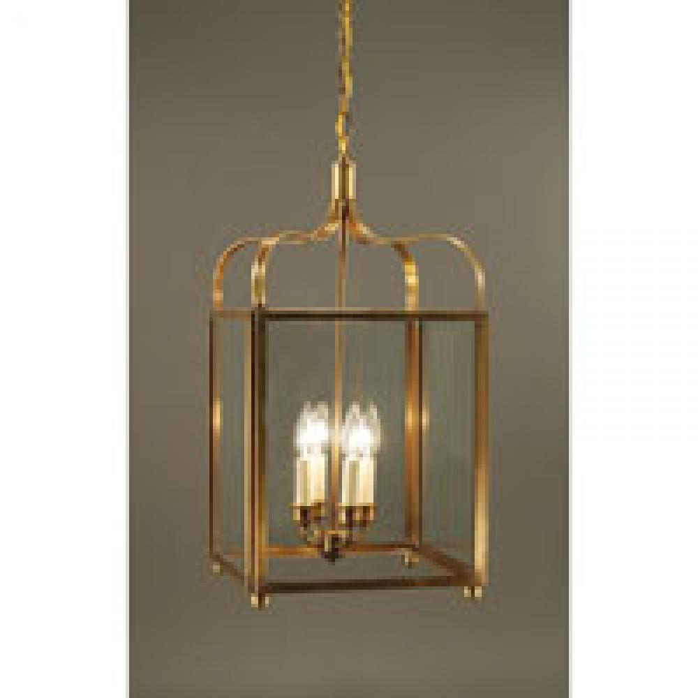 Crown XLarge Hanging Dark Brass 4 Candelabra Socke