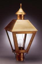 Northeast Lantern 1113-DB-CIM-FST - Post Dark Brass Medium Base Socket With Chimney Frosted Glass