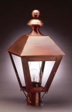 Northeast Lantern 1123-DB-CIM-FST - Post Dark Brass Medium Base Socket With Chimney Frosted Glass