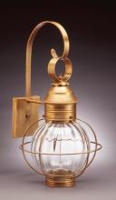 Northeast Lantern 2831-VG-MED-CLR - Caged Round Wall Verdi Gris Medium Base Socket Clear Glass