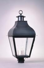 Northeast Lantern 7643-DB-LT3-CLR - Curved Top Post Dark Brass 3 Candelabra Sockets Clear Glass