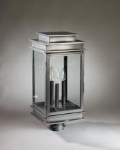 Northeast Lantern 8933-VG-LT3-CLR - Post Verdi Gris 3 Candelabra Sockets Clear Glass