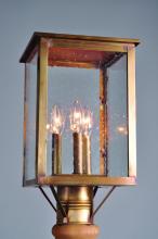 Northeast Lantern 8983-AB-CIM-CLR - Post Antique Brass Medium Base Socket With Chimney