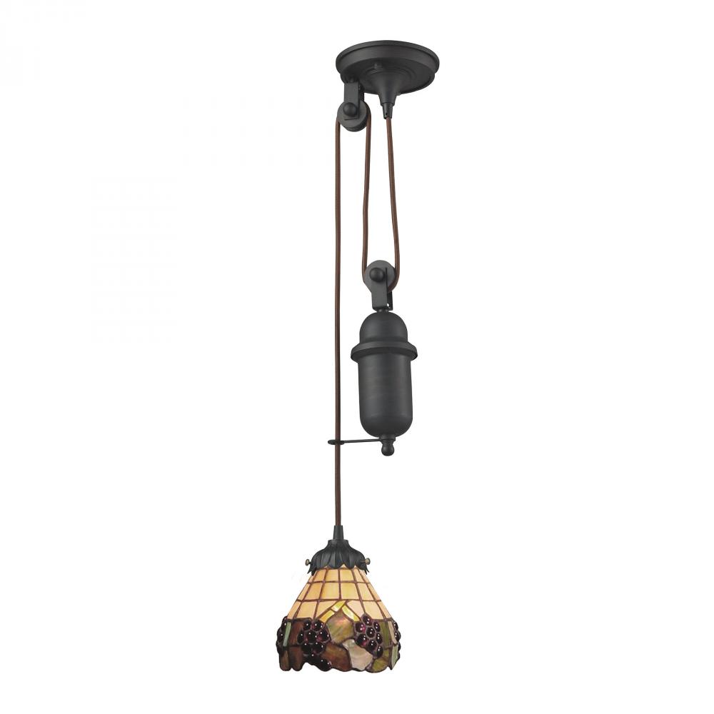 Mix-N-Match 1 Light Pulldown Pendant In Vintage