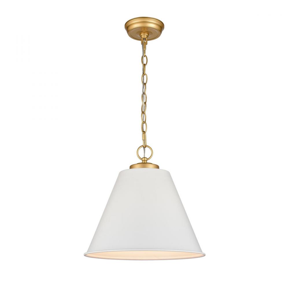 Vellus 14'' Wide 1-Light Pendant - Matte White