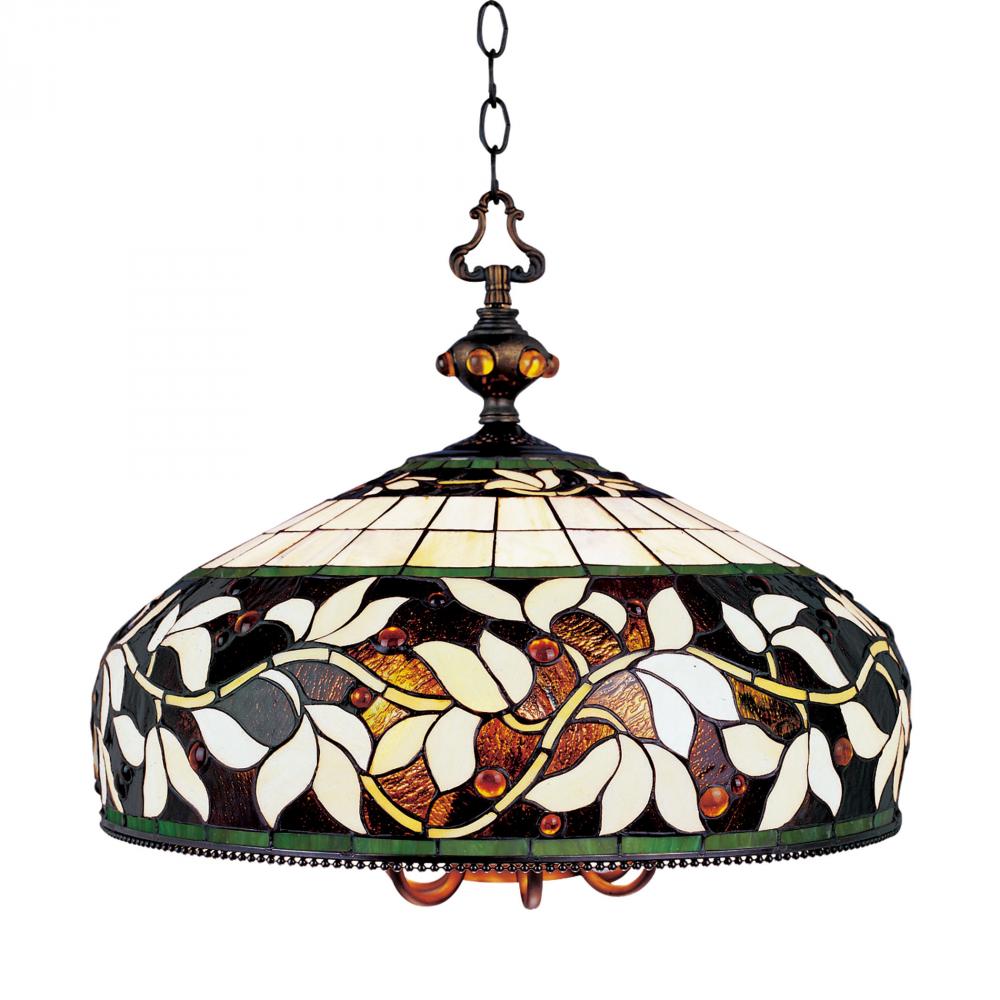 English Ivy 6 Light Chandelier In Tiffany Bronze