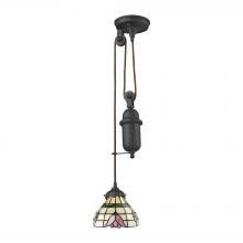 ELK Home 081-TB-09 - Mix-N-Match 1 Light Pulldown Pendant In Tiffany