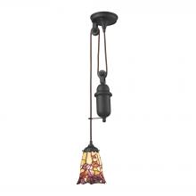 ELK Home 081-TB-17 - Mix-N-Match 1 Light Pulldown Pendant In Tiffany