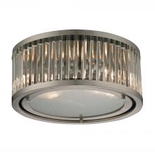 ELK Home 46112/2 - Linden Manor 2-Light Flush Mount in Brushed Nickel with Diffuser