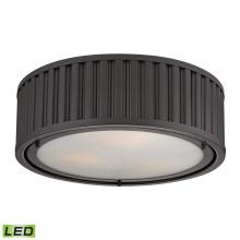ELK Home 46131/3-LED - Linden Collection 3 light flush mount in Oil Rubbed Bronze - LED, 800 Lumens (2400 Lumens Total) Wit