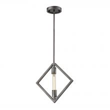 ELK Home 66892/1 - Laboratory 1 Light Pendant In Weathered Zinc